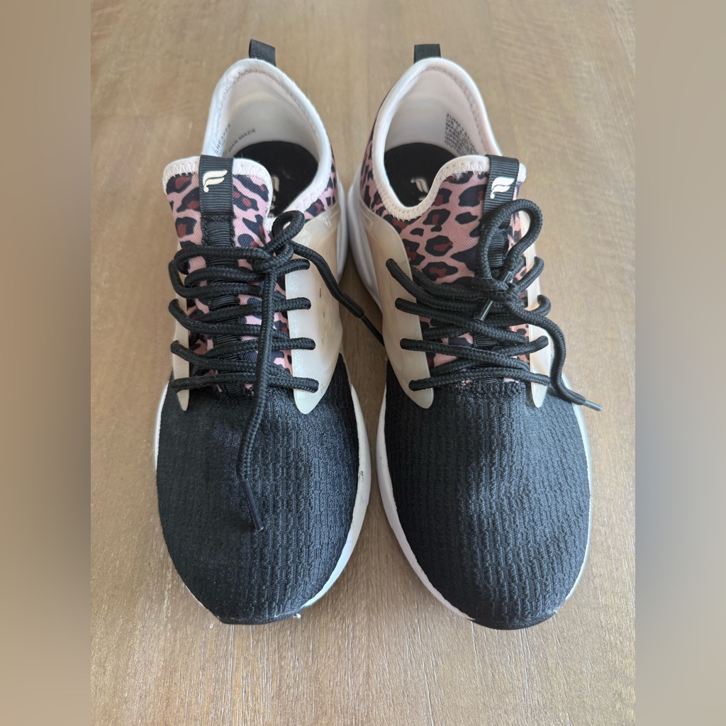 Fabletics Black And Pink Sneakers With Cushioned Sole